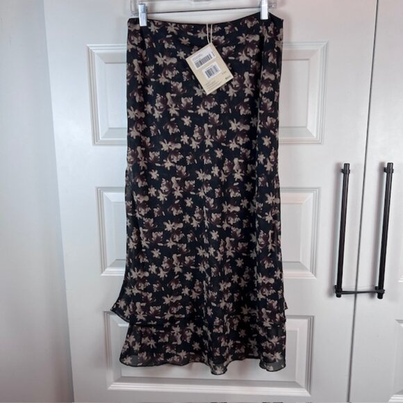 Frank And Oak Layered Floral Maxi Skirt Large Romantic Sustainable NWT - Picture 6 of 10